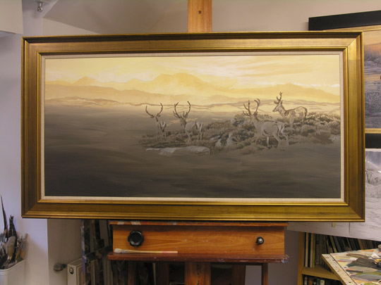 Roe Deer Painting for Sale - Thawing Snow